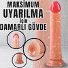 UNIQUE Realistik Dokuda Dildo Vantuzlu Gerçekçi Yapay Penis 21 CM