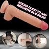 Foreskin Perfection Dildo 22.5 CM - Çift Katmanlı Gerçekçi Kayar Deri Ultra Yumuşak Realistik Yapay Penis Vibrator