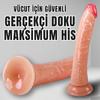 Gerçekçi Dokuda Testissiz Kemerli Belden Bağlamalı Realistik Yapay Penis 21 CM