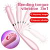 Manyetik Şarjlı Bükülebilir G Spot ve Klitoris Uyarıcı 3 in 1 Dil Vibratör