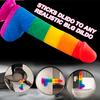 Pride Special Edition Dildo 22.5 CM - Gökkuşağı Renkli Silikon Ultra Realistik Yapay Penis Vibrator